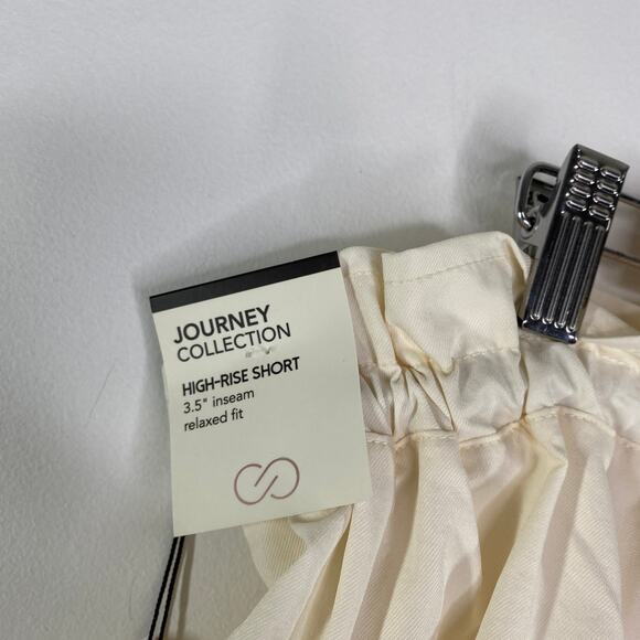 CALIA Unbleached Cream Woven Paperbag Shorts High-Rise Womens Size XL - Picture 7 of 9